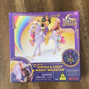 Netflix Unicorn Academy Sophia & Light Magic Wildstar Toy - Purple and Pink